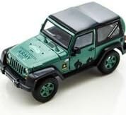 Greenlight 1/43 "Compatible Replica 2012 Jeep Wrangler U.S. Army Soft Top - Dark Green
