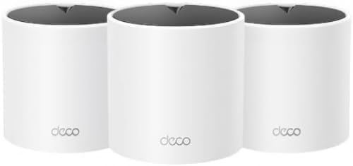 TP-Link Deco X15 Dual-Band AX1500 WiFi 6 Mesh Wi-Fi System | Replaces Routers and Extenders | Covers up to 5,600 sq.ft. | 2 Gigabit Ports per Unit, Supports Ethernet Backhaul, 3-Pack