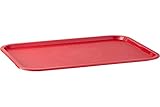 APS Bandeja de comida rápida, bandeja para servir inastillable y apta para el lavavajillas, Made in Germany, 35 x 27 cm, altura 2 cm, rojo