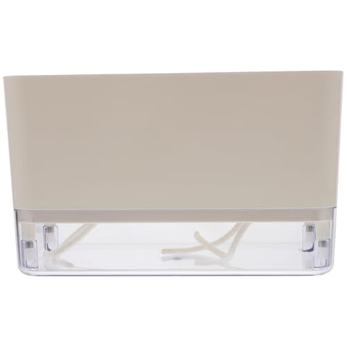 COOLHIYA Maceta para Suculentas Riego Automático y Sistema Autoadhesivo, Diseño Cuadrado Transparente Hidratación Continua, Adecuada para Decoración de Interiores y Exteriores