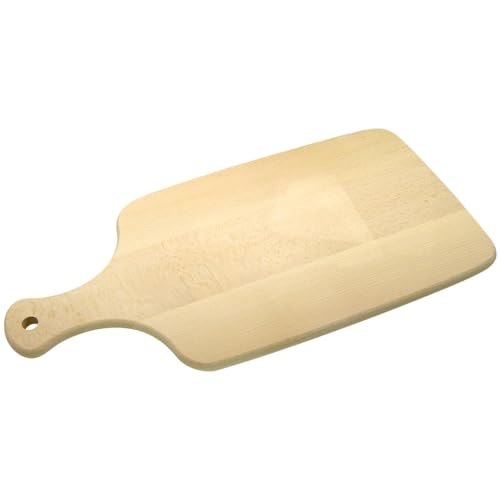 Fackelmann 31730 Planche à découper rectangle avec poignée, planche à découper, planche de cuisine, Bois, 38 x 18 cm, Beige