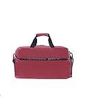 Adolfo Dominguez Bolsa de Viaje para Hombre y Mujer, Equipaje de Mano Denis, Weekender-Maleta, Color Rojo