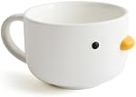 PURROOM Cute Duck Coffee Mug, Handmade Glaze Small Coffee Cup, Safety Ceramic Milk Mugs, 260ml. Best Gifts for Coffee Lover. (Latte Cup)