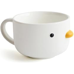 PURROOM Cute Duck Latte Cup | 8 oz Coffee Mug, Handmade Glaze Small Coffee Cup, Safety Ceramic Milk Mugs. Best Gifts For Coffee Lover