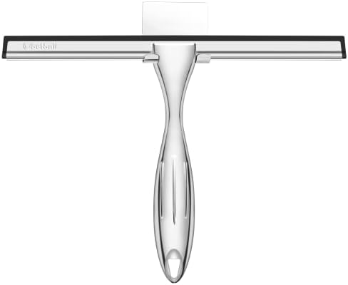 SetSail Shower Squeegee for Glass Doors, Stainless Steel Squeegee for Shower Glass Door Window Squeegee for Window Cleaner Tool Squeegee for Bathroom, Mirror, Tiles and Car Window Cleaning