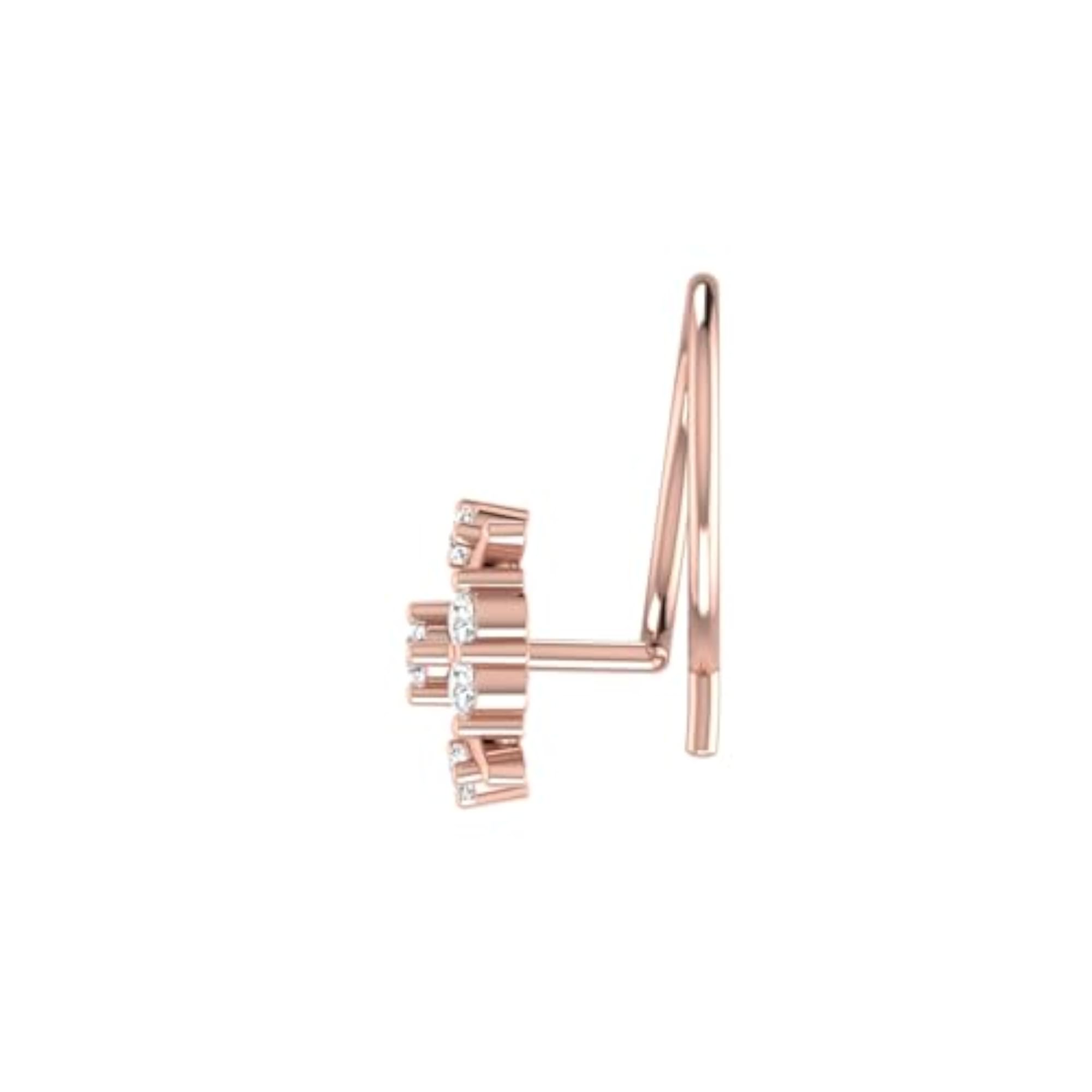 Women's 9K BIS Hallmarked Rose Gold Stud Nosering