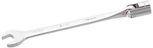 SK Professional Tools 88916 12-Point Fractional Wrench - Standard, 16mm, Flex Combination Chrome Wrench with SuperKrome Finish, Made in USA