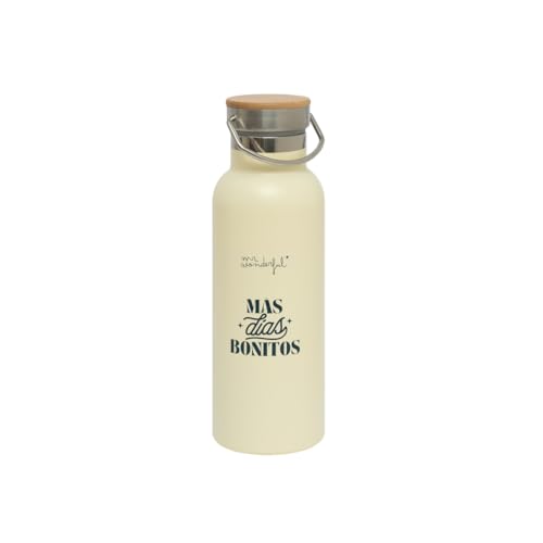 Mr. Wonderful - Botella térmica - Más días bonitos - Capacidad 600 ml - Botella de Agua Acero Inoxidable
