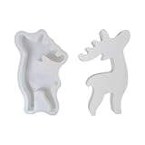 Molde de silicona para animales, Navidad con forma de ciervo | Molde de yeso con forma de alce para decoración de cocina, fiestas, cumpleaños, bodas, chocolate, fiesta, casa