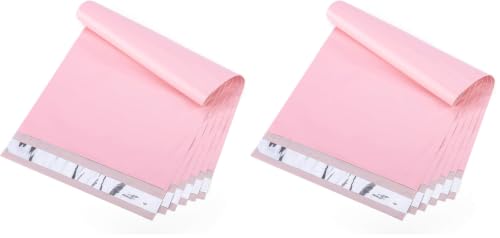 Image of Metronic Poly Mailers 10X13 200 Pack, Strong Adhesive Shipping Envelopes for Clothing, Medium Shipping Bags for Small Businesses, Waterproof Mailers Poly Bags, Packages Bags Light Pink