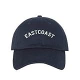 The Hat Connection East Coast Embroidered Unisex Baseball Hat – East Coast Baseball Cap (Navy Blue)