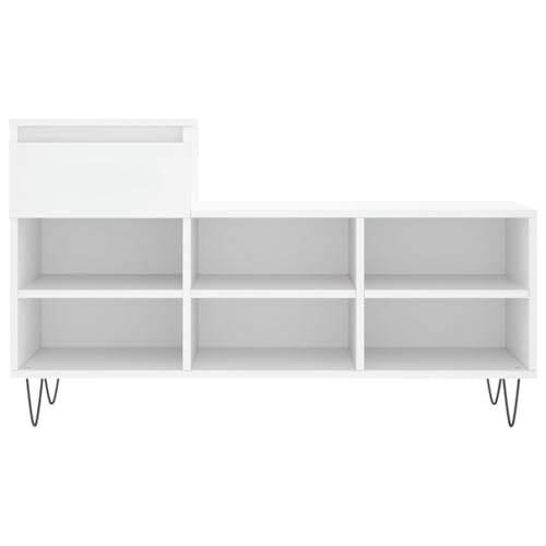 Zapatero modular ahorra espacio blanco de madera para entrada moderna 6