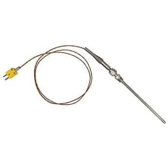 Sonde de température type K à réponse rapide pour accès difficiles 15" L