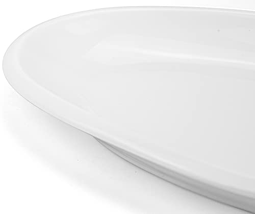 Yesland 2 Pack 16"/40cm Porcelain Large Oval Serving Plates, White Oval Serving Platters Dishes for Serving Food, Appetizers, Dessert, Meat, Sushi, Fish, Party - Image 5