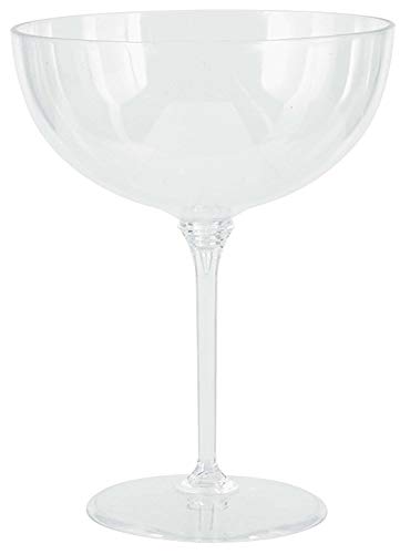 amscan Clear Coupe Champagne Saucers - 6pc  8oz