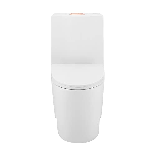 Swiss Madison Well Made Forever Sm-1T254Hbg, St. Tropez One Piece Elongated Toilet Dual Tornado Flush, Rose Gold Hardware #TOP6