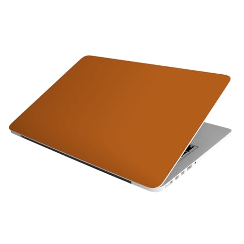 Image of Laptop Skin Stickers HD Quality Sticker for Laptops Upto 15.6 inch (Dustproof|Waterproof|Scratchproof|Reusable) - BE MED Brown (2236)