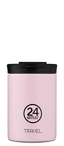 24Bottles, Thermo-Reisebecher | Thermobecher aus BPA-freiem Edelstahl | 12 Stunden kalt 6 Stunden heiß | Travel Tumbler | Original italienisches Design - (Candy Pink, 350 ml).