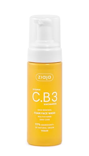 ESPUMA LIMPIADORA FACIAL VITAMINA C.B3 NIACINAMIDA | Limpieza profunda sin resecar, 97% ingredientes naturales, efecto glow, apta para piel sensible de ZIAJA