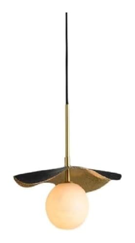 Lustre en marbre design feuille lotus LED pour ambiance douce