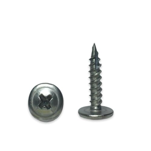 #8 X 3/4" Stainless Steel Cross Modified Truss Head Lath k-Lath Screws Sharp Pkg Qty 25 Heavy Duty Fasteners Hardware Set Industrial Fastening Assortment Construction