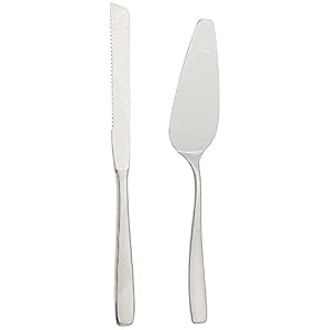 Tramontina Essentials 2 Pezzi Set di Posate Torta e Coltello, Paletta per Torte, Acciaio Inox 430, AISI 420