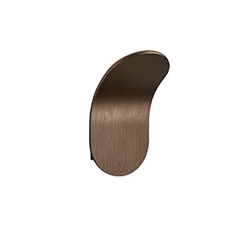 Moderna lampada da parete a LED in alluminio spazzolato oro bronzo applique da parete camera da letto comodino studio bagno corridoio scale applique da parete, nero (Color : Brown)