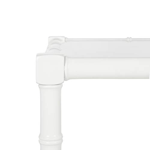 Safavieh Home Collection Noam Modern Coastal White Bamboo Coffee Table - Image 5