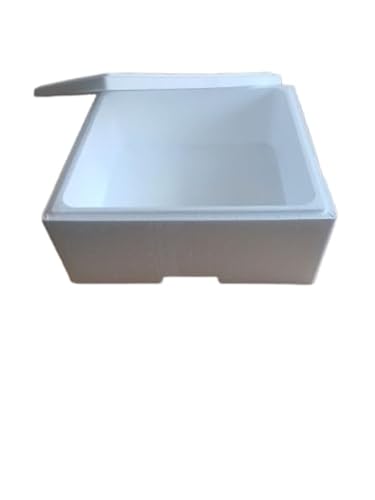 Genérico Caja porexpan con tapa CUADRADA