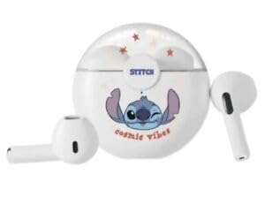 Cute Stitch White Small Wireless Bluetooth In Ear Earphone Headphone for Kids