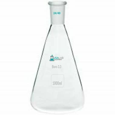 USA Lab 1000ML Erlenmeyer Flask 24/40 Borosilicate 3.3 - USAlab