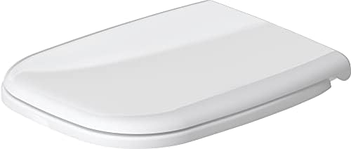 Duravit 67310099 white toilet seat D-Code Compact with stainless steel hinges without soft close, 1 piece