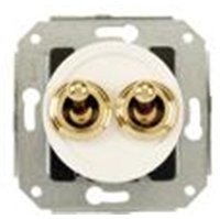 Pulsador doble tipo rocking Fontini 10A cromo marrón para modernizar la luz