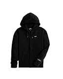 hollister schwarzer jumpsuit Herrengröße S Hollister California CA Kapuzenpullover mit durchgehendem Reißverschluss, bestickt, Schwarz, Größe XS: XS, Schwarz , XS