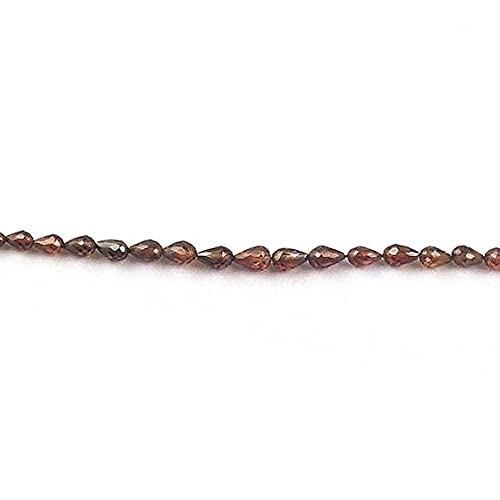 Perles de zircon marron mystique en gouttes facettées LKBEADS
