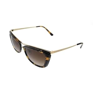 Michael Kors Woman Sunglasses Light Gold/Dark Tortoise Frame, Brown Gradient Lenses, 56MM