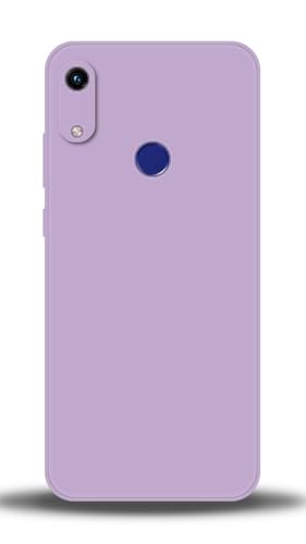 WUACYEAMING Compatible with Huawei Y6 2019 Case,with Camera Lens Protector Ultra Slim Liquid Silicone Cover Anti-Scratch Shockproof Case-Purple