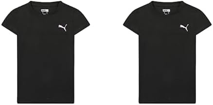 PUMA 2pk Core Pack Ctn Jersey SS Tee, Black/Pink, 4-6x
