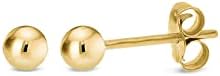 14K Gold Filled Earrings Round Ball Gold Studs Earrings for Women Gold Earrings | 3mm