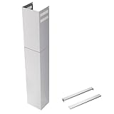 Kitchen Vent Hood Extension Stainless Steel Wall Mount Range Hood Chimney Pipe Duct Cover 210mm Width