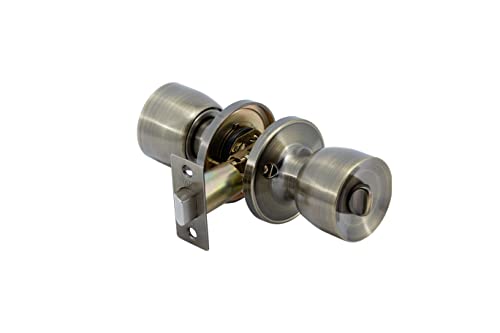Yale Bathroom KNOB Set Antique Brass, Rose