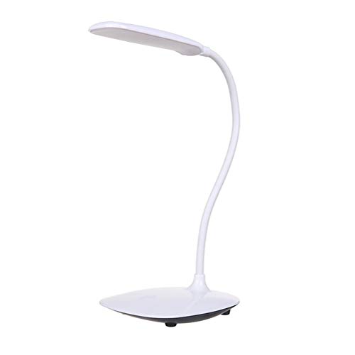 GULEHAY Lámpara de escritorio LED recargable USB, luz de lectura de control táctil con brillo de 3 niveles, lámpara de mesa flexible con cuello de cisne para niños, estudio, lectura que cuida los ojos