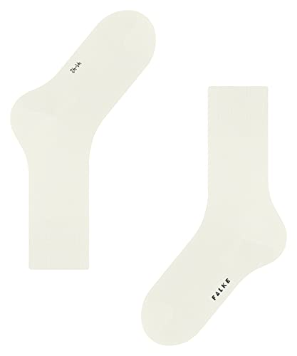 Image of FALKE Men's ClimaWool Socks, Temperature Regulating, Sustainable Lyocell Merino, Ultralight, Trendy Work or Casual, White (Off-White 2040), 8-9, 1 Pair