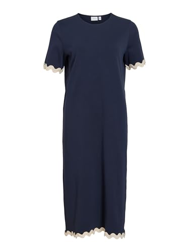 Robe mi-longue col rond Vila pour un look élégant et confortable au travail