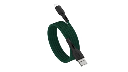 Image of UTRAX 65W Braided USB-A to Type C Fast Charging Cable | Multi-Protocol | Nylon Braided | Compatible with OnePlus, Oppo, Realme, Samsung, Xiaomi & All USB-C Devices (Green)
