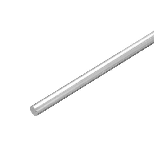 sourcing map Varilla redonda de aluminio de 12 mm de diámetro, 406 mm de largo, barra redonda de aluminio 6063 sólida para construcción industrial, manualidades