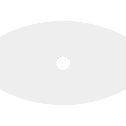 Image of Ekena Millwork CMP18X12KY-02000 Kailey Architectural Grade PVC Contemporary Urethane Ceiling Medallions 18 inchW x 12 inchH x 2 inchID x 9 3 /4 inchC x 1 inchP