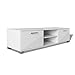 vidaXL TV Schrank Hochglanz-Weiß Fernsehtisch Lowboard Sideboard TV Möbel