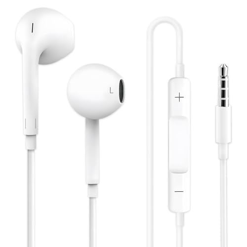 イヤホン 有線 3.5mmジャック[2026年新デザイン] ゲーミングイヤホン 内蔵マイク HIFI音質 ノイズキャンセリング機能 音量調節対応 遅延なし 人体工学デザイン 快適な装着感 オーディオ 通話クリア 小型軽量 絡まり防止 防水 通勤・会議・運動などに適していますの商品画像（Amazon）