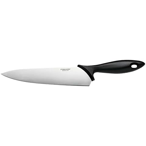 Fiskars Kochmesser, Essential, Klingenlänge: 21 cm, Edelstahl / PP-Kunststoff Cover